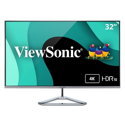 ViewSonic VX3276-4K-MHD 32 Inch 4K UHD Monitor with Ultra-Thin Bezels, HDR10 HDMI and DisplayPort for Home and Office