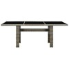 vidaXL Garden Table Brown Poly Rattan and Tempered Glass - 2 of 4