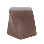 Abney Outdoor Light Weight Concrete Square Side Table Brown - Christopher Knight Home