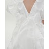 2Bunnies Girls' Organza Puff Sleeve Bow Tiered Fit & Flare Dress - image 3 of 4