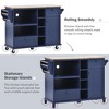 Kitchen Island Cart with Storage Cabinet and Two Locking Wheels,Solid wood desktop, Floor Standing Buffet Server Sideboard - 4 of 4