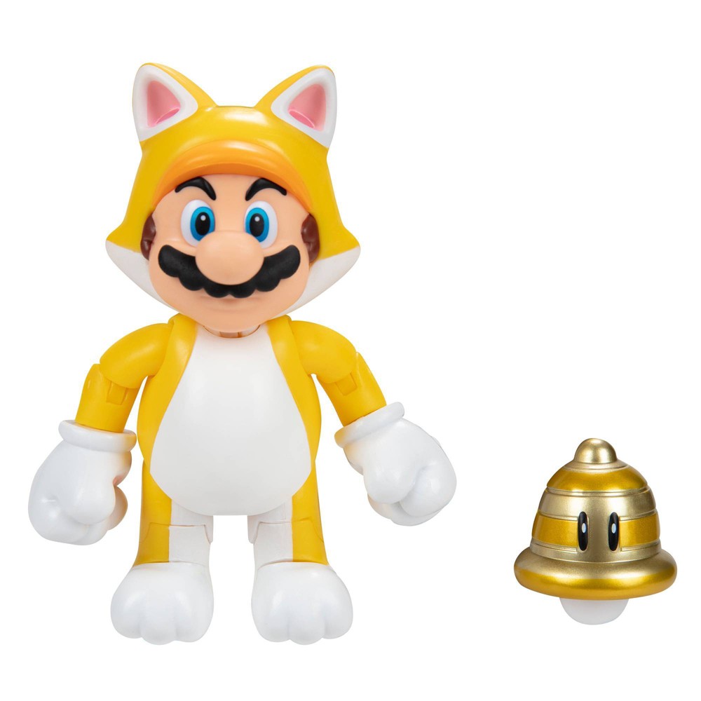 UPC 039897957197 product image for Nintendo Cat Mario with Bell 4in Figure | upcitemdb.com