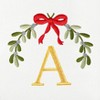 Linum Home Textiles Christmas MISTLETOE MONOGRAM - Embroidered Luxury 100% Turkish Cotton Hand Towels (Set of 2) - 3 of 3