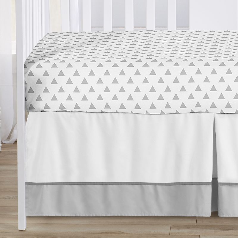 Sweet Jojo Designs Boy or Girl Gender Neutral Unisex Baby Crib Bedding Set - Mod Arrow Grey and White 4pc, 5 of 8