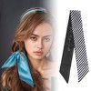 Unique Bargains Women's Stripes Long Ribbon Headband Black White 1 Pc - 2 of 4