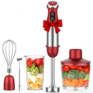 Itopfox 5-in-1 Hand Immersion Blender with 1000W Motor, 12 Speed Settings, Stainless Steel Blade, Mixing Beaker, Food Processor, Whisk & Milk Frother - 1 of 4