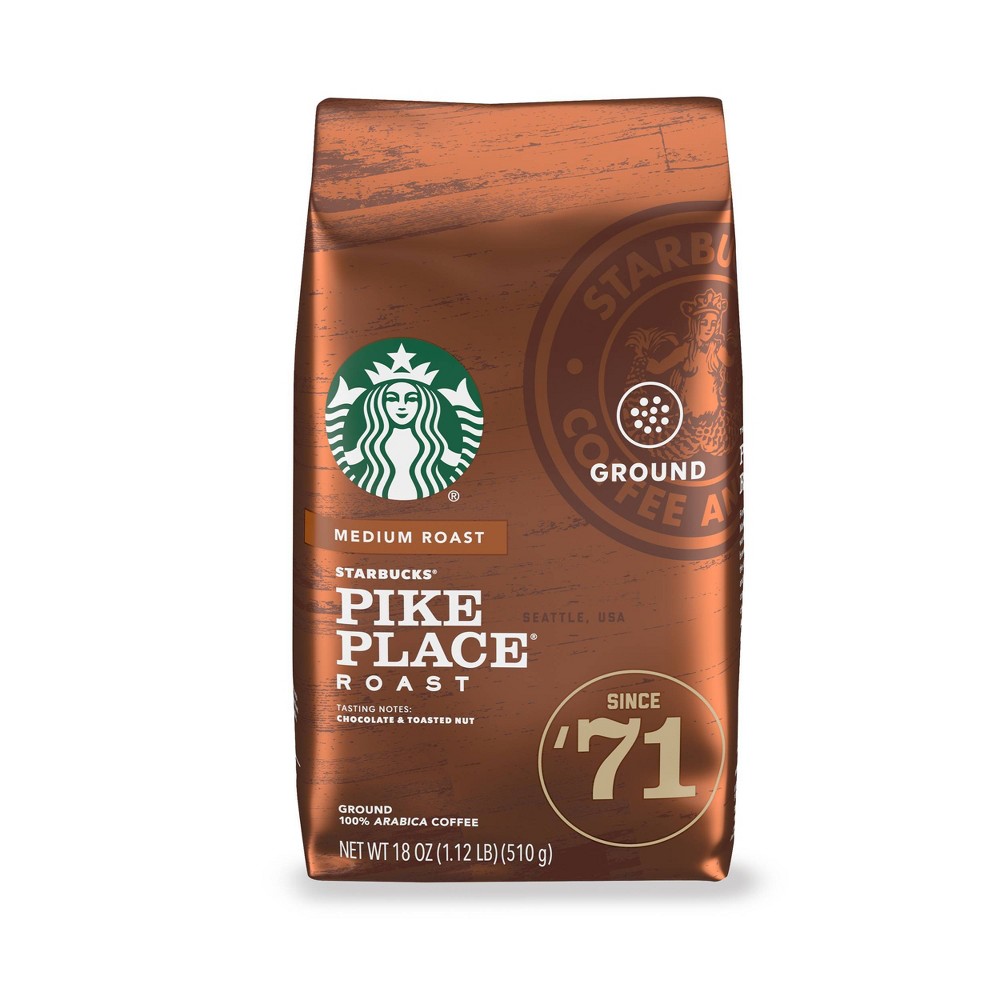 UPC 762111287885 product image for Starbucks Pike Place Medium Roast Ground Coffee - 18oz | upcitemdb.com