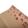 Unique Bargains Gift Wrap Paper Christmas Kraft 27.56"x19.69" 5 Pcs - 4 of 4