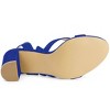 Allegra K Women's Open Toe Front Crisscross Chunky Heel Lace Ups Sandals - 4 of 4