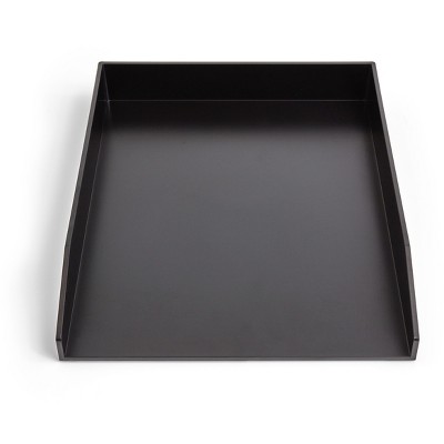 MyOfficeInnovations Front Load Stackable Plastic Letter Tray Blk 24380389