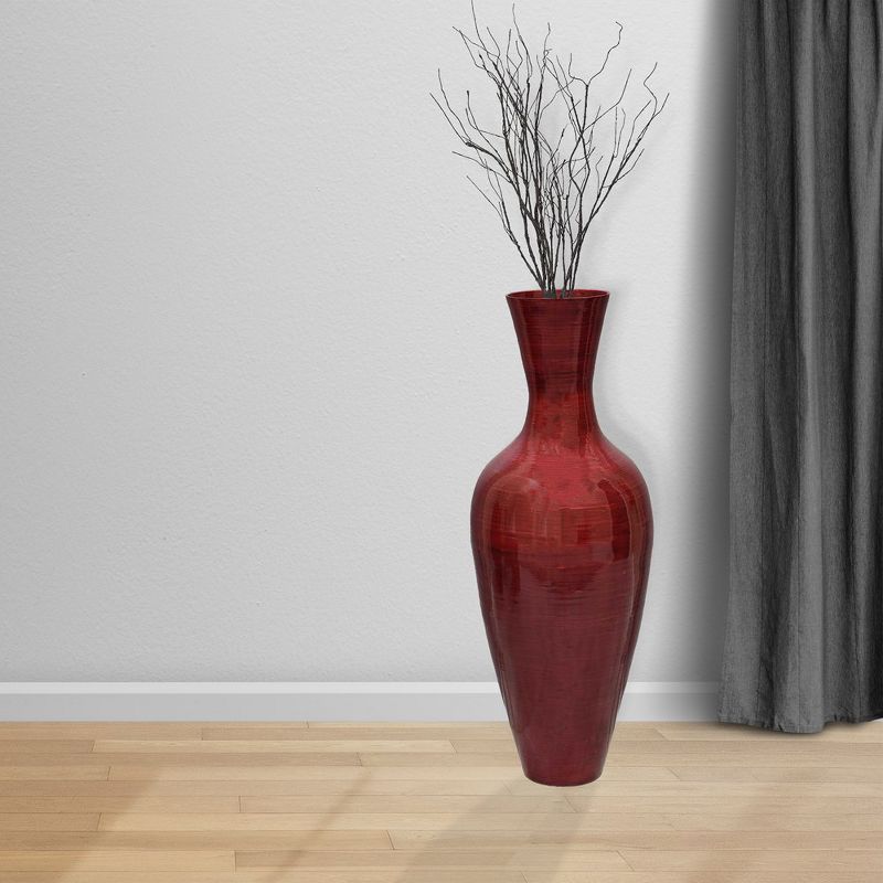 Uniquewise Tall Floor Vase, 37 Inch Bamboo Vase, Modern Vase for Dining, Living Room, Entryway, Large Flower Holder, Classic Floor Vase for Home Decor, 5 of 6