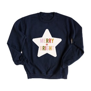 Simply Sage Market Women's Graphic Sweatshirt Merry and Bright Star - 1 of 4