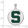 Black Bow Jewelry Sterling Silver Michigan State Spartans NCAA Extra Large Pendant - 2 of 3