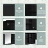 CAVINAS 36x28" Wall Mounted Medicine Cabinet,Bathroom Storage Cabinet with Mirror,Adjustable Shelves,1 Door&Towel Hooks,Bathroom Organizer - 4 of 4