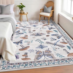 Floral Washable Rug - 1 of 4