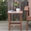 Outsunny Patio Side Table, 18" Square Outdoor End Table, HDPE Plastic Tea Table for Adirondack Chair, Backyard or Lawn - 3 of 4