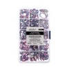 John Bead 1000pcs Pink AB Round Oval Acrylic Flat Back Rhinestones Assorted Box - 2 of 2