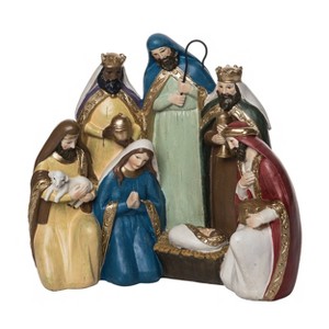 Transpac Resin 12.4 in. Multicolored Christmas Traditional Nativity Scene Decor - 1 of 2