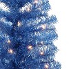 Puleo 4.5' Pre-lit Tinsel Artificial Christmas Tree with Clear Lights - 2 of 3