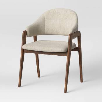 Ingleside Open Back Upholstered Wood Frame Dining Chair Linen (KD) - Threshold™