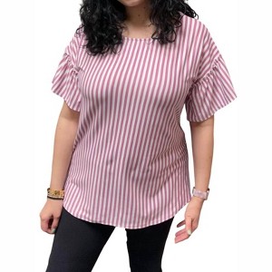 Women's Stripe Ruffle Top - Sew In Love - 1 of 3