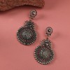 SOHI Women's Antique Silver Embellished Filigree Drop Earrings - 2 of 4