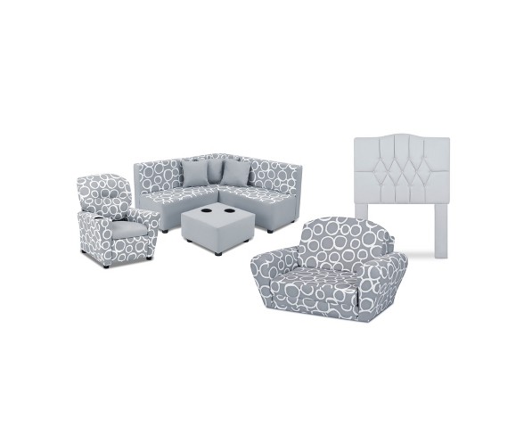 Freehand Storm Twill with Pebbles Kids Furniture Collection - Kangaroo