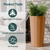 NAYSAYE 23.6" Tall Large Outdoor Planters for Porch Decor with Drainage Hole, Wide Stripe Design Flower Pots - 3 of 4