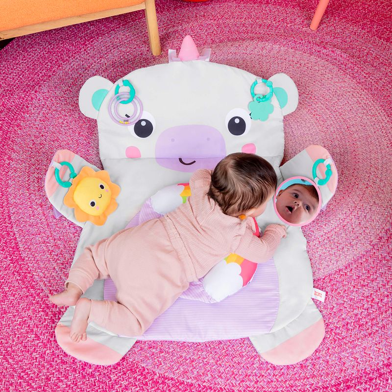 Bright Starts Tummy Time Prop and Playmat - Unicorn, 3 of 17