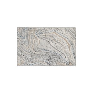 World Rug Gallery Marble Swirl Distressed Area Rug - Low-Pile Rug for Living Room, Bedroom, or Play Area - Easy to Clean, Kid & Pet Friendly, Durable - 1 of 4
