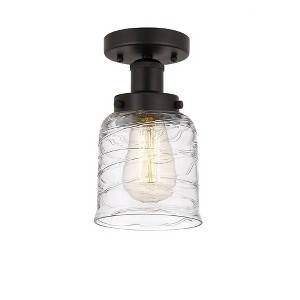 Bell - 1 Light Semi-Flush Mount In Industrial Style-8.25 Inches Tall and 6.5 Inches Wide - 1 of 1