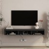 68.9'' Floating TV Stand with LED Lights & Power Outlet, Wall Mounted Media Console for Living Room-3irtyhousy - 3 of 4