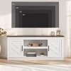 Modern TV Stand for TVs Up to 70'', 65'' Wooden Entertainment Center with Storage, Fluted Media TV Console Table for Living Room Bedroom Office - 2 of 4