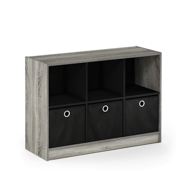 Furinno Basic 3x2 Bookcase Storage w/Bins, 5 of 9