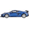 2023 Chevrolet Corvette Z06 Elkhart Lake Blue Metallic Limited Edition 1/64 Diecast Model Car by Mini GT - 3 of 4