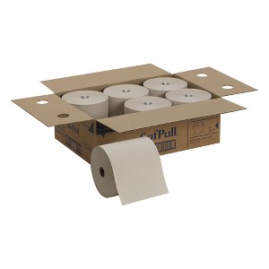 SofPull Paper Towel Roll, 1-Ply, Brown, 1000 ft, 6 Count - 1 of 4