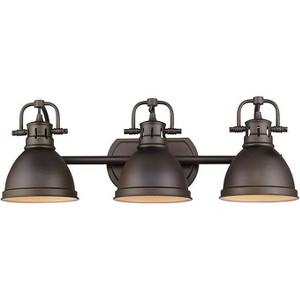 TOBILI Rubbed Bronze with Rubbed Bronze Shades- Vanity Lights, Bathroom Vanity Lights, Bathroom Light Fixture - 1 of 2
