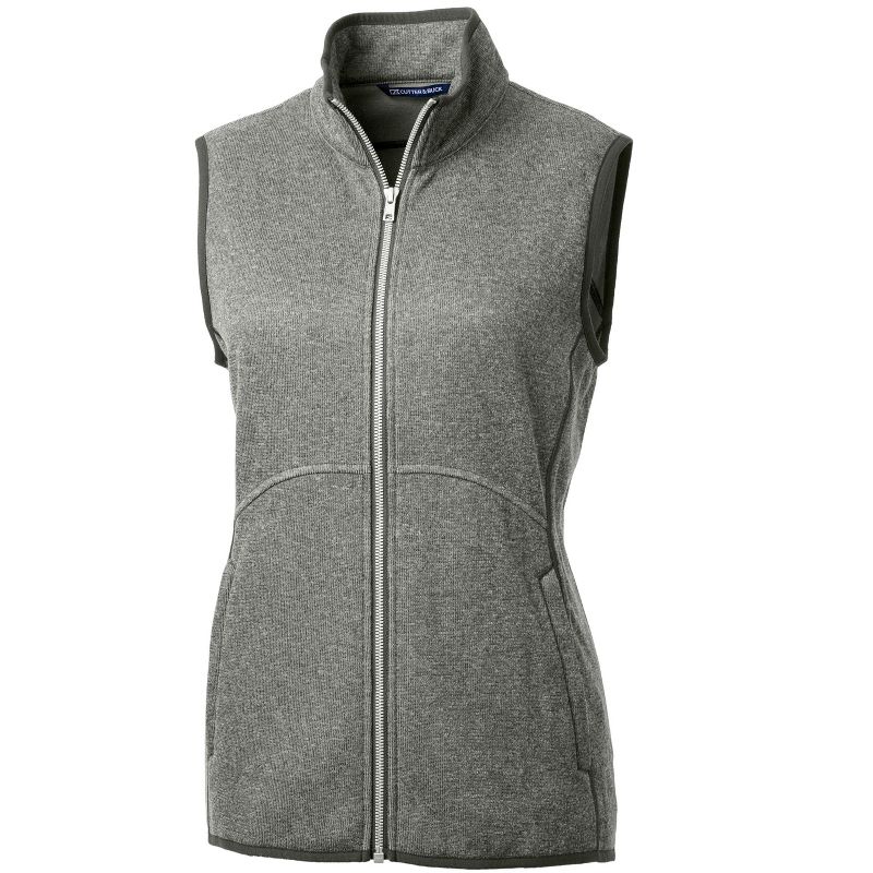 Cutter & Buck Mainsail Basic Sweater-Knit Womens Full Zip Vest, 1 of 2