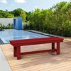 Hyleory HDPE Outdoor Patio Dining Bench - Durable & Weather Resistant Simple Stool - 2 of 4