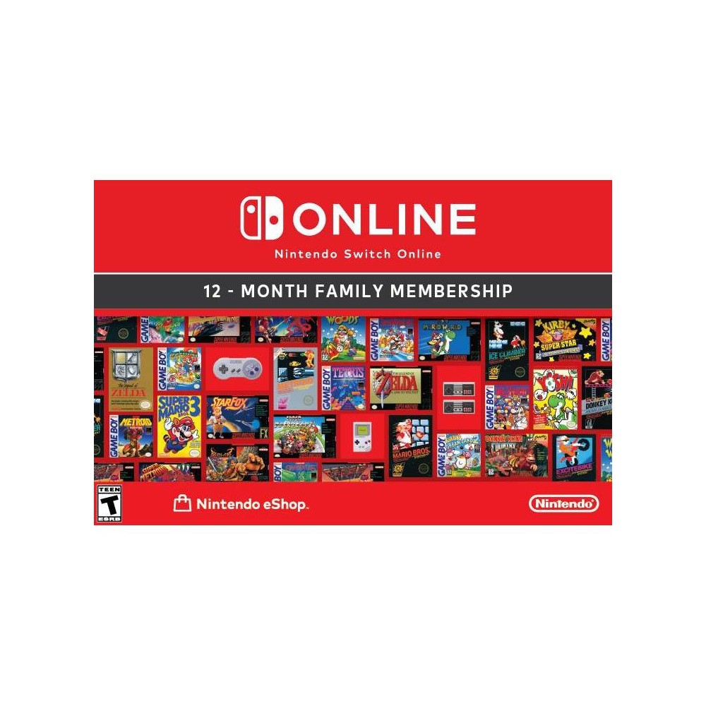 Photos - Game Nintendo Switch Online Family Membership 12 Month  (Digital)