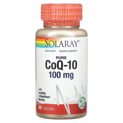 Solaray Pure CoQ10, 100 mg, 30 Capsules