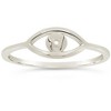 SHINE by Sterling Forever Sterling Silver Open Evil Eye Ring Silver size 8 - 4 of 4