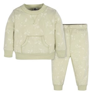 Gerber Baby and Toddler Girls' 2-Piece Sweatshirt & Active Pant Set - 1 of 4