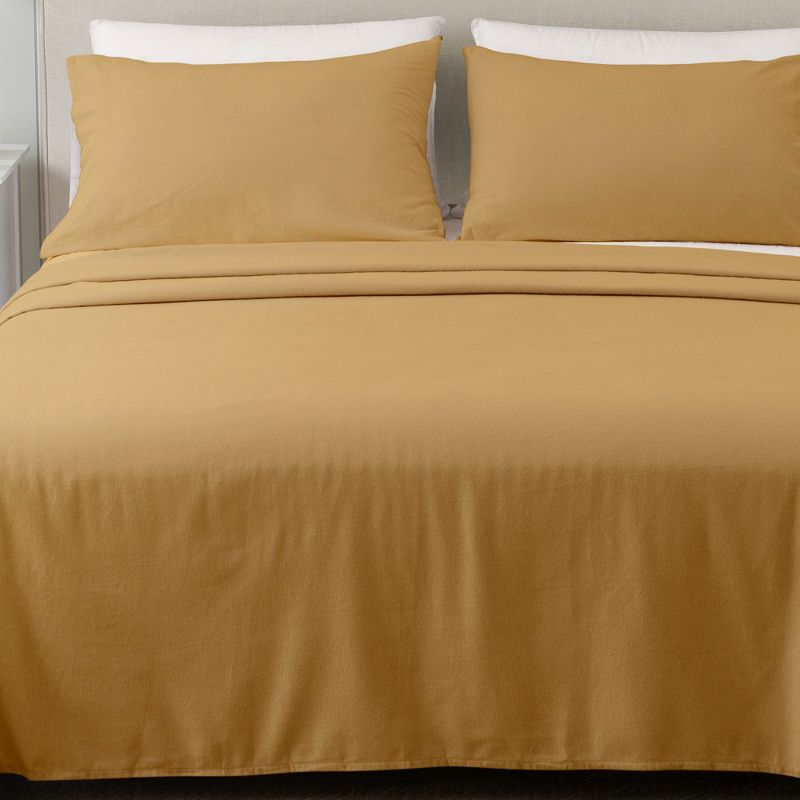 Great Bay Home Cotton Solid Flannel Sheet Set, 1 of 8