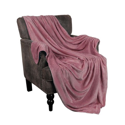 Mauve best sale fleece blanket