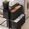 CAVINAS 2-Drawer Dresser,Set of 2,Modern Storage Cabinet Dresser for Bedroom or Entryway,Metal Frame and Wooden Top - 2 of 4