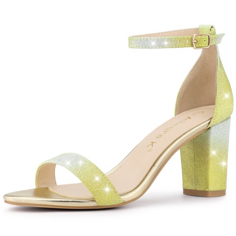 Target gold hot sale block heels