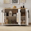 Kitchen Cart with Drop Leaf, Internal Storage Rack and Towel Rack - 3 of 4