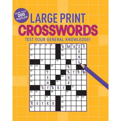 Large Print Crosswords - (Large Print Puzzle Books) by  Editors of Thunder Bay Press (Paperback)