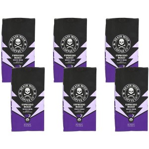 Death Wish Coffee Organic Whole Bean Espresso Roast Coffee - Case of 6/14 oz - 1 of 4